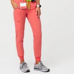 Figs Scrubs Hot Coral Large Zamora Joggers